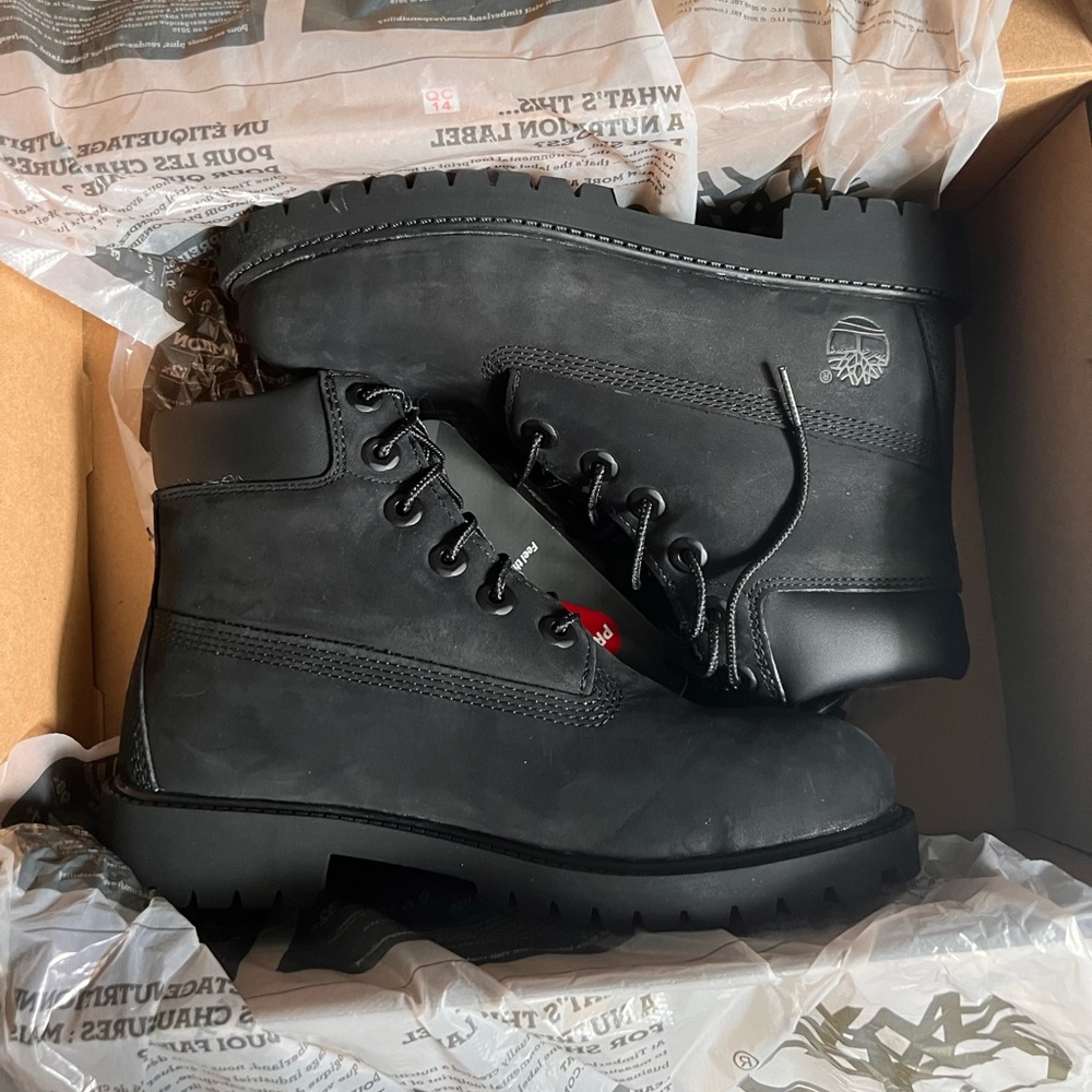 Black Timberland boots